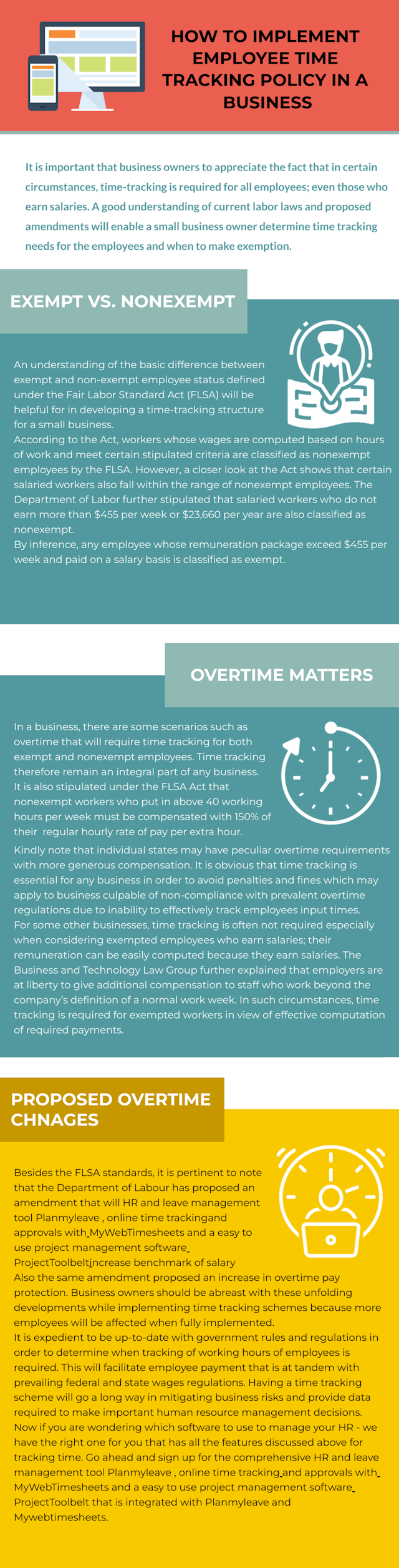 How to implement employee time tracking policy in a business